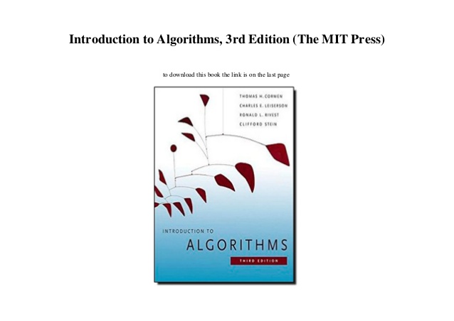 Introduction To Algorithms 3rd Edition Pdf